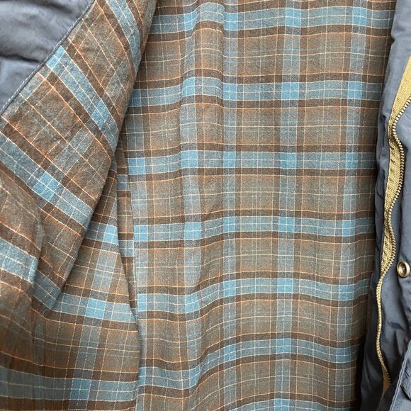 Brian Anderson Jacket Flannel Lining Zip Up Button Snap Close Blue Mens Medium - Picture 4 of 7